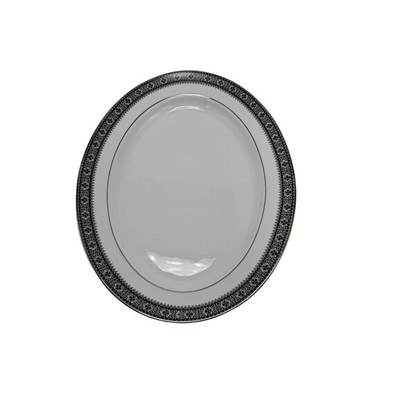 Noritake Fine China Segovia 2216 Pattern 13-3/4" Oval Serving Platter Japan - Picture 4 of 13